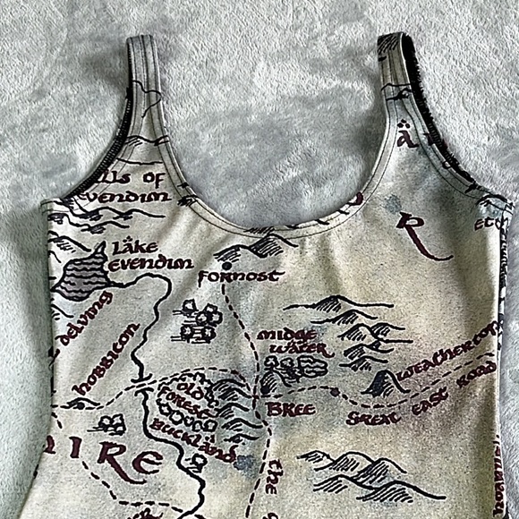 NWOT Blackmilk Middle Earth Map Dress ~ LIMITED Size Small - Picture 5 of 9